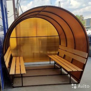 Курилка 3 на 2.40м с задней стенкой