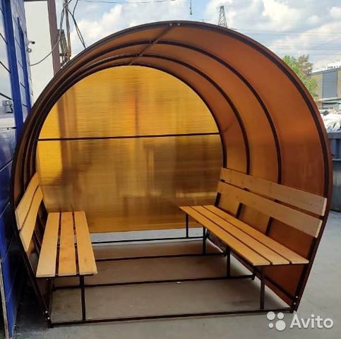 Курилка 3 на 2.40м с задней стенкой Курилка 3 на 2.40м с задней стенкой